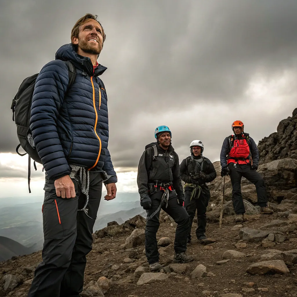 Michael with a group of climbers